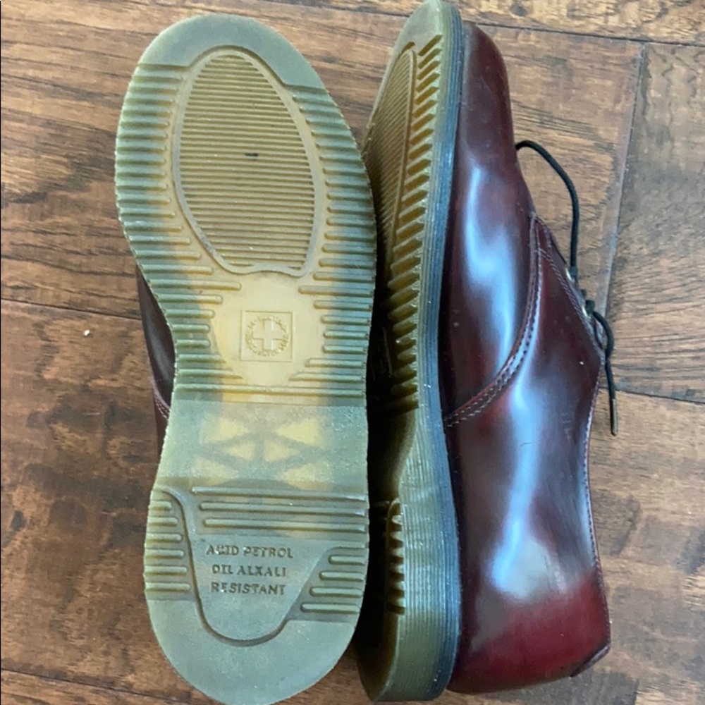 Dr. Martens Women's Oxford Lace-Up Shoes in Cherry Red - Picture 6 of 7